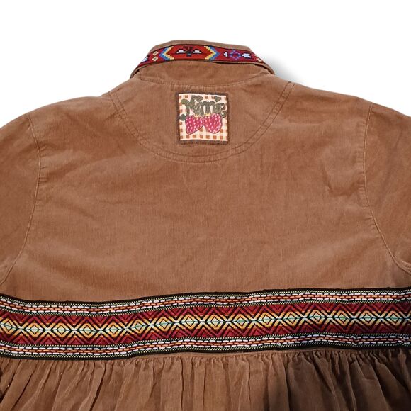 Vtg Disney Minnie N Me Indian Costume Dress Up-Size 10-Fringe-Pockets-Corduroy - Picture 8 of 12